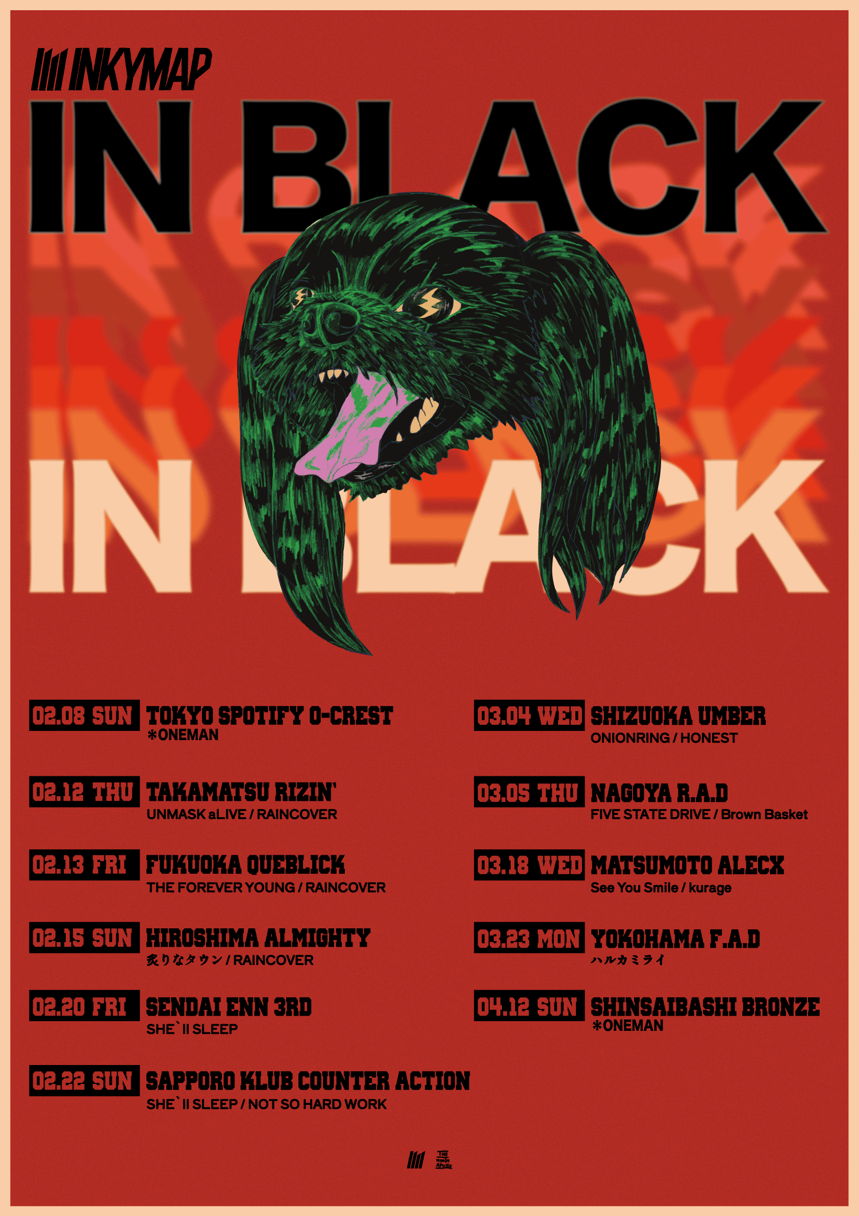INKYMAP「IN BLACK TOUR」【F.A.D YOKOHAMA】｜ハルカミライofficial site